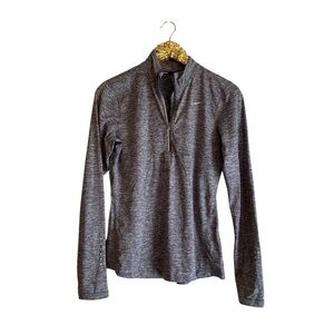 Nike Gray Dri Fit Quarter-Zip Pullover
